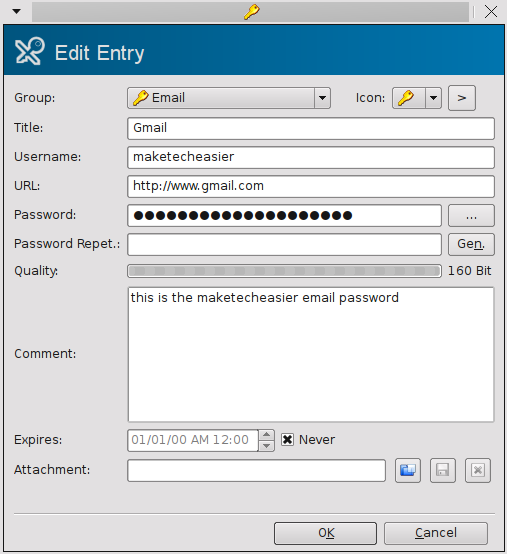 Keepassx screenshot4