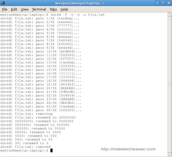 ubuntu shred screenshot2