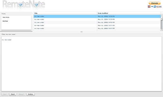 RemoteNote on browser