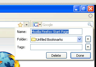 Firefox 3 Beta 2 screenshot- location bar star
