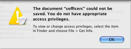 OpenOffice in Mac error message