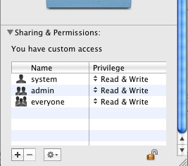 OpenOffice in Mac change permission