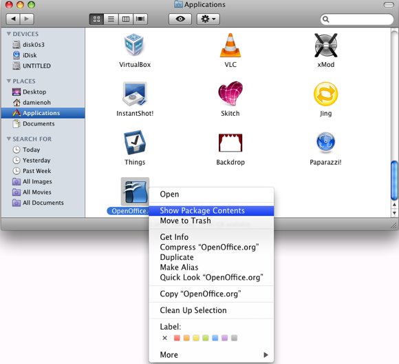 OpenOffice in Mac