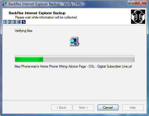 IE Backup In Progress 2