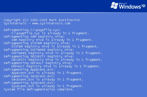 Pagedefrag working