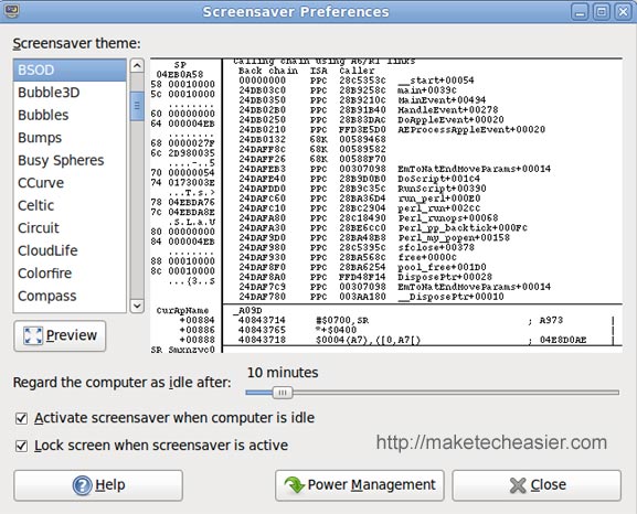 gnome screensaver setting