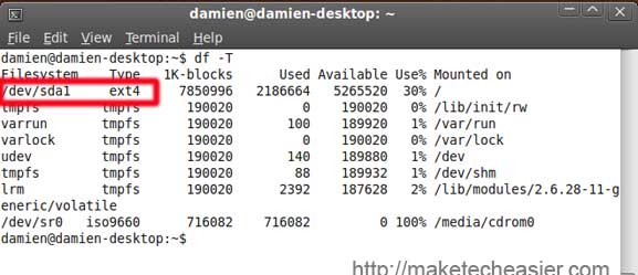 check filesystem type