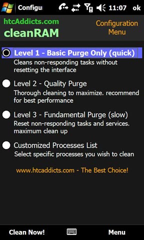Purge options