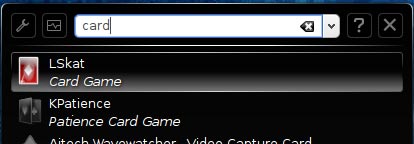 Krunner application search