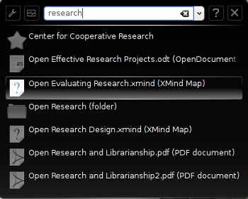 Krunner desktop search