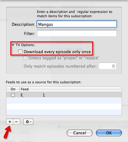 automatic selecting group of feeds