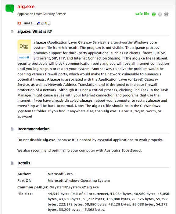 fileinspect information page