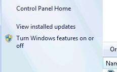 Turn windows features on or off
