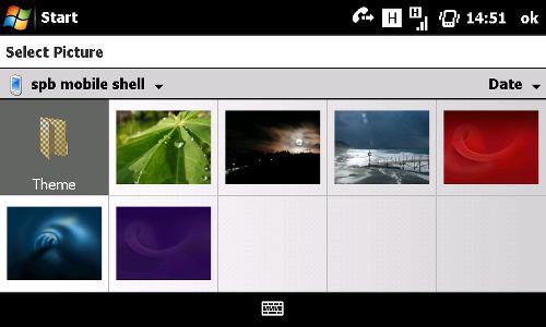 Spb Mobile Shell 3 Lifestyle desktop view background choices
