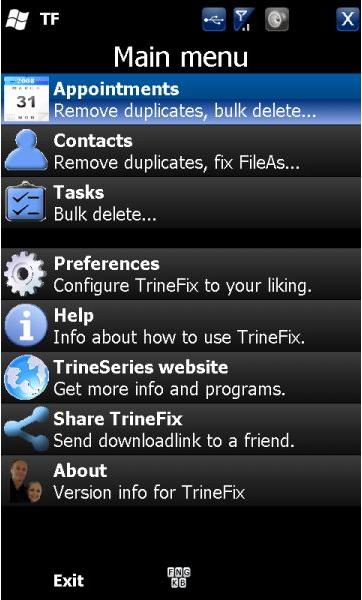 Trinefix repairs duplicates in Pocket Outlook