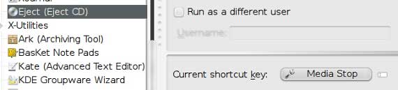 keyboard shortcut eject2