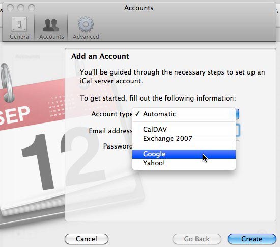 snow leopard iCal Sync