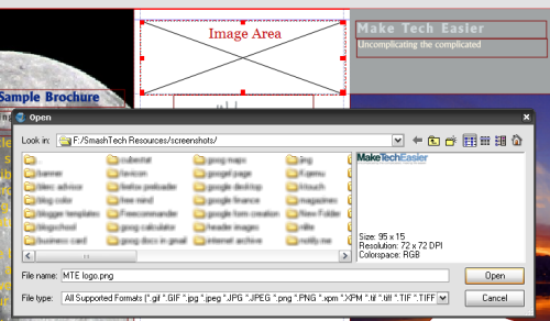 add-image to brochure