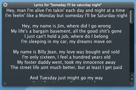 GimmeSomeTunes - Lyrics window