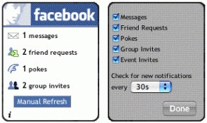 facebook dashboard widget screen for mac