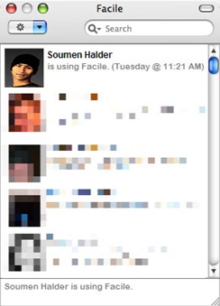 facile widget for mac - updating status message