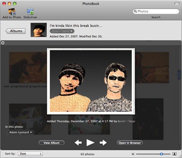 facebook photobook widget screen for mac for viewing images