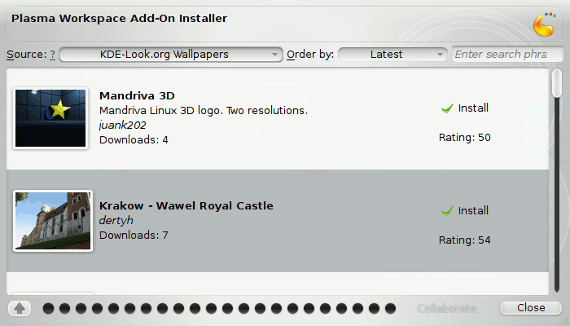 Installing new wallpapers in KDE
