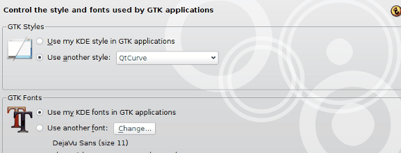QtCurve GTK settings