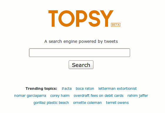 topsy_main topsy main page