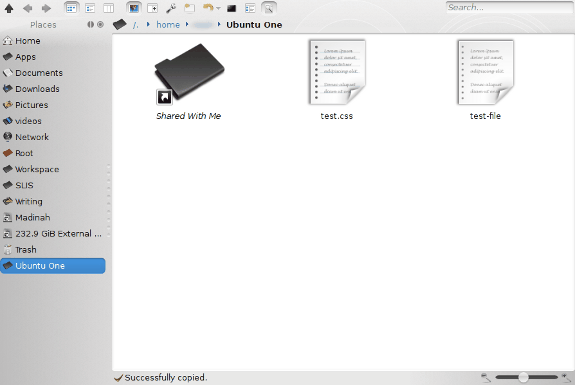 Ubuntu One folder in Dolphin