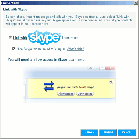 yuuguu - Skype Access