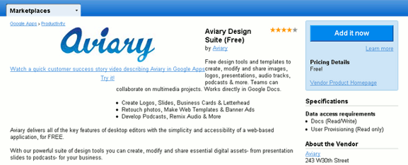 google apps - aviary
