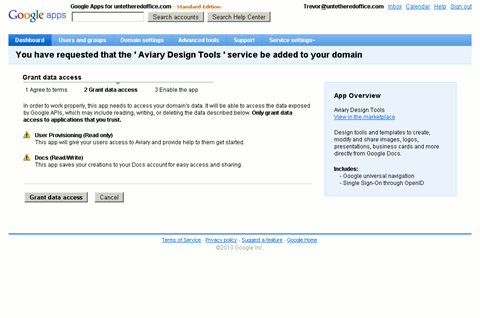 google apps - grant access