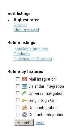 google apps - refine search