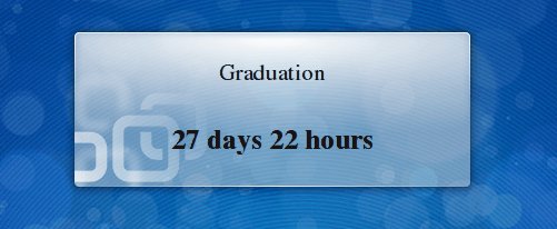 Countdown to graduation