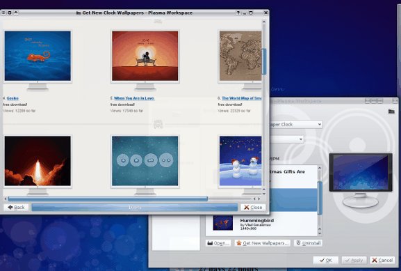 Wallpaper clock settings