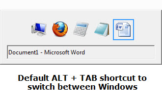 Default Alt Tab shortcut for Switching program windows