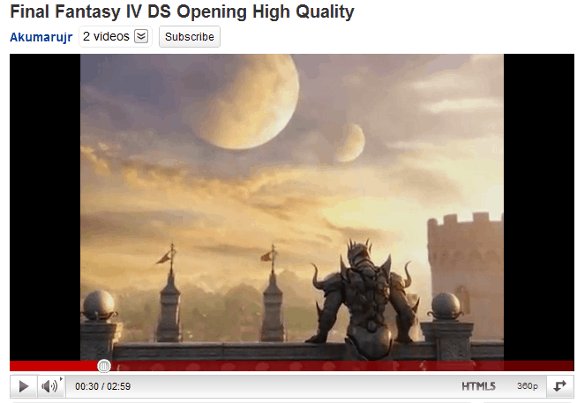 YouTube video in Internet Explorer with Chrome Frame