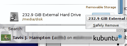 Kickoff menu device management