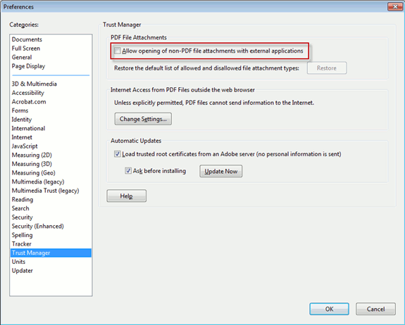 adobe - trust manager