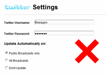 Never Share Twitter password with Web based Twitter apps