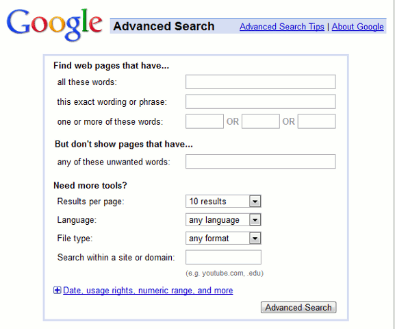 google-advanced-search