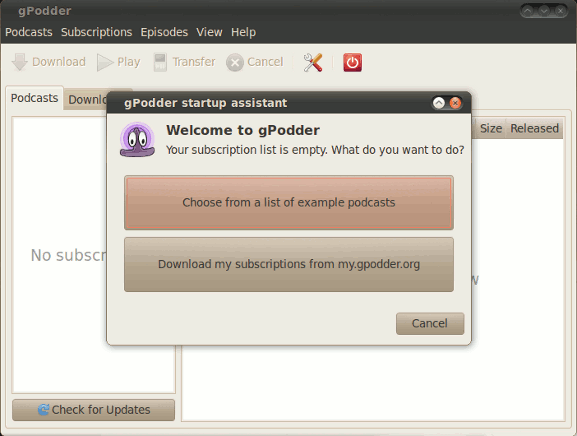 gpodder-firstrun gpodder-firstrun