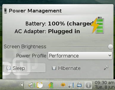 Plasma battery monitor widget