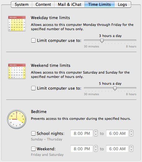 Parental Controls - Time Limit