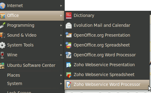 zoho-webservices-menu