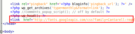 google-font-before-head-tag