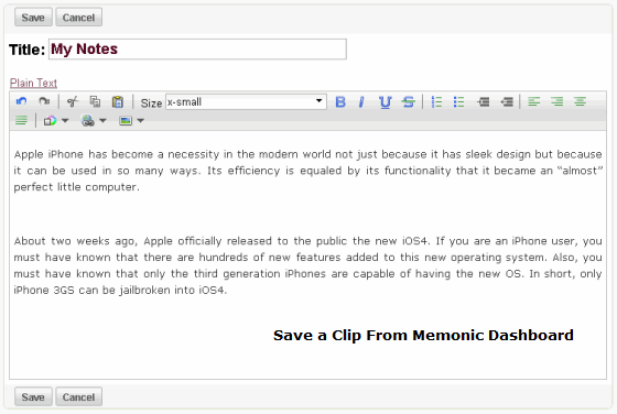 Compose Clippings From Memonic Dashboard