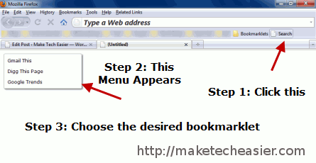 Working of Combined Bookmarklet