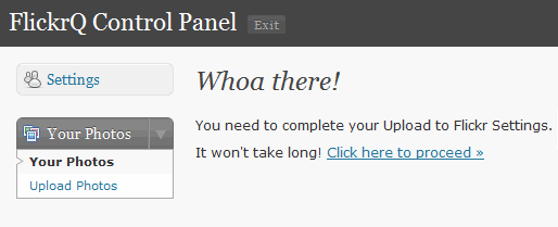 Schedule Flickr photo uploads FlickrQ Control panel